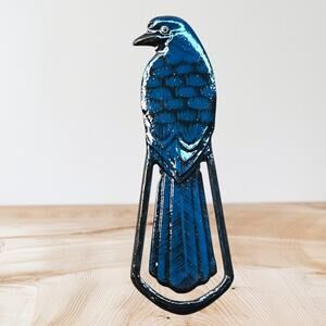 blue bird Bookmark Hand Painted Resin Decorative Reading Book Lover Gift